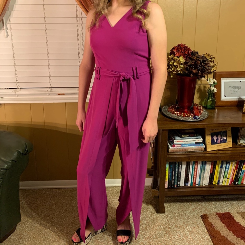 Tahari Fuchsia Polyester Jumpsuit - Worn once $40